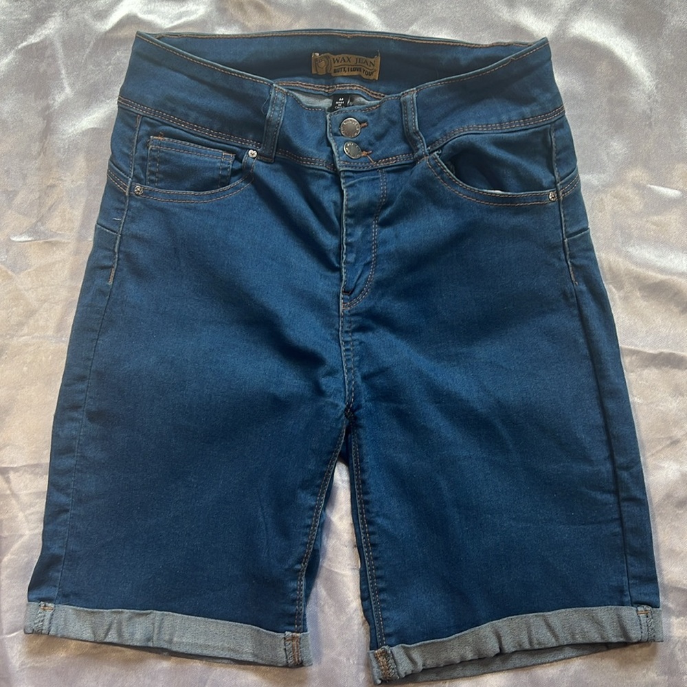 Wax Jean Denim Bermuda Shorts